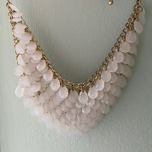 White and gold necklace